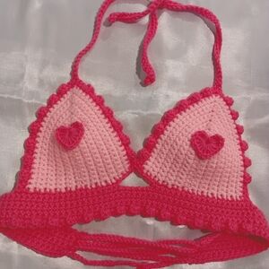 Crochet heart top